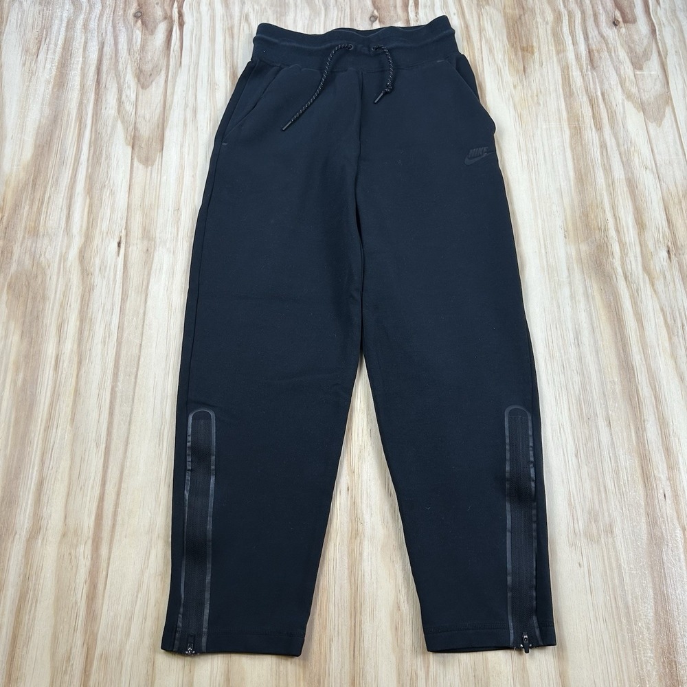 Nike Tech Fleece Pants Womens Black Joggers Sweatpants CW4294-010 Authentic Zip